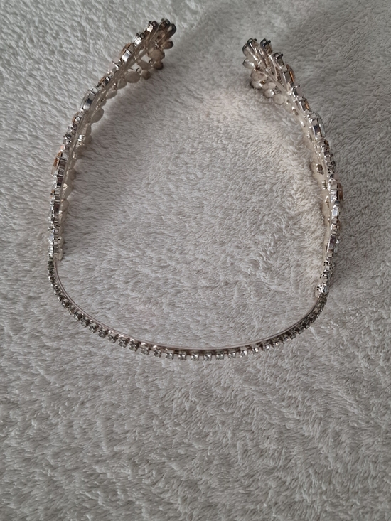 Keren Wolf Wedding Headpiece Crystal Bridal Tiara In Light Pink And Zirconia. main image 7